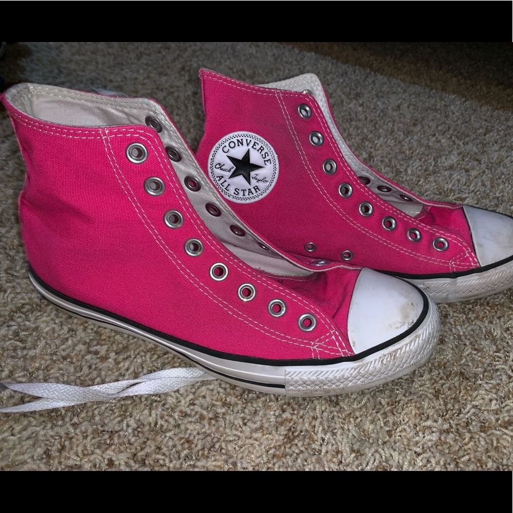 Hightop Pink Converse Shoes